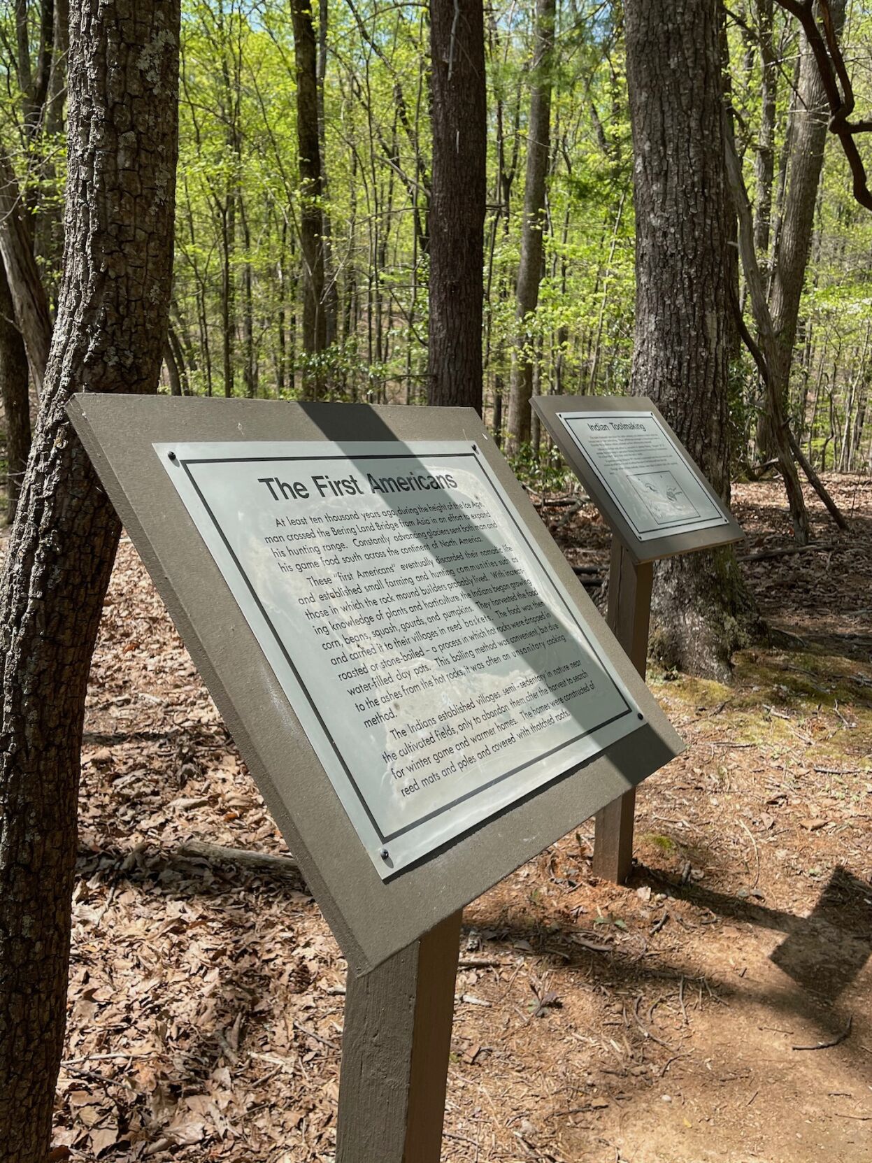 Informative signs were cleaned and restored by the Trails Committee.